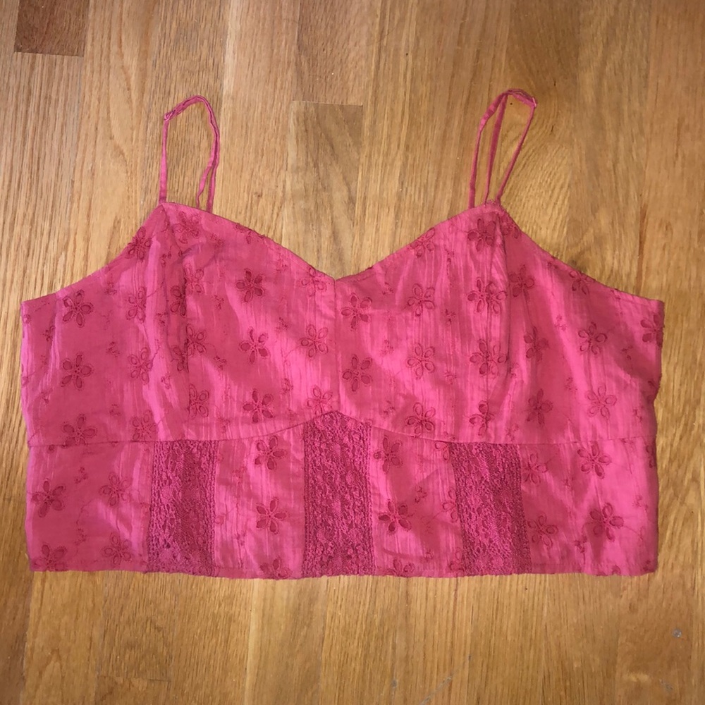 American Eagle Pink Crop Top